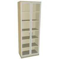 Fm Büromöbel Aktenschrank »Oldenburg« 6 OH klare Acrylglastüren königsahorn, 80x222.1x44.2 cm