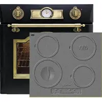Kaiser Herd-set Retro Elektro Backofen EH 6355 EM + KCT 6705 RI Herd Induktions Kochfeld 60 cm