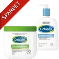 Cetaphil Feuchtigkeitscreme + Reinigungslotion 453+460 ml Set