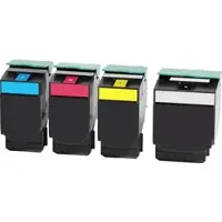 Ampertec 4 Kompatible Toner ersetzt Lexmark 80C2H 802H Multipack KCMY