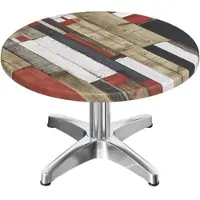 GGM Möbel WBC | Jamaika Loungetisch | Ø:H 70 x 40 cm | Vintage Bunt / Aluminium | Zusatzgewicht