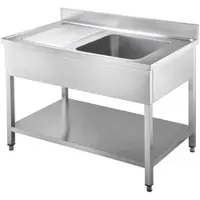 Vaiotec EASYLINE Spültisch 700 / 1 Becken rechts und Abtropffläche B:1200