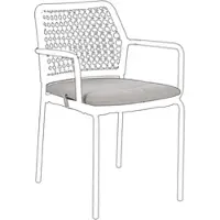 Bizzotto Sitzkissen Rajada 2er-Set aus wasserabweisendem Polyester, modern, Natur, mit abnehmbarem Bezug