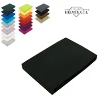 EXKLUSIV HEIMTEXTIL Topper Jersey Spannbettlaken Spannbetttuch Bettlaken Marke 90 x190 cm - 100 x 200 cm Schwarz