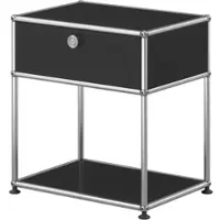 USM United Soft USM Haller Nachttisch, mit einer Klapptür Graphitschwarz