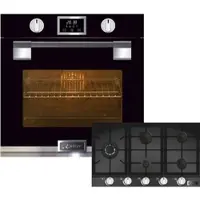 Kaiser Herdset Autark,Einbau Elektro Pyrolyse Backofen EH 6338s+KCG 9387 Autarkes Gaskochfeld 90 cm