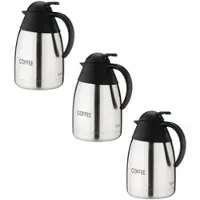 Gastronoble Thermoskanne Olympia 1,5L COFFEE | Edelstahl und Polypropylen | 3 Kannen