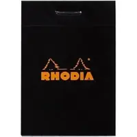 Rhodia 20x Gehefteter Notizblock No.10 5,2x7,5cm, 80 Blatt kariert 80g - Schwarz 102009C