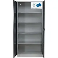 Proregal Stahlschrank Bee 4 Fachböden HxBxT 195 x 92 x 60 cm Verzinktes & Verstärktes Fachbodenmaterial Grau & Anthrazit