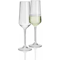 Flamefield 2 Stück Savoy Polycarbonat 290ml Sektglas in Echtglasoptik bruchfest