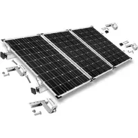 Offgridtec Befestigungskit mit Dachhaken 3-fach verstellbar (für Dachziegel) für Schrägdachmontage Solarpanele Rahmenhöhe 35mm | 3 | 35mm