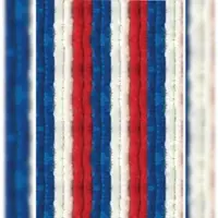 Arsvita Flauschvorhang 80x200 cm Unistreifen rot - weiß - blau