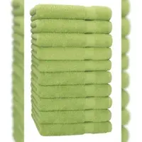 Betz 10 Stück Handtücher PREMIUM 100% Baumwolle Größe 50x100 cm Farbe avocadogrün