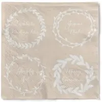 Mank Serviette aus recycled Tissue, Duncan, 24 x 24 cm, 150 Stück - - Weihnachtsserviette Cocktail-Serviette