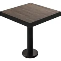 GGM Möbel BML | Bistro Tisch | 60 x 60 x 77 cm | Quadratisch | Schwarzer Rand | Light Wenge / Schwarz
