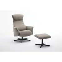 Happy Home Drehsessel mit Hocker - Grau