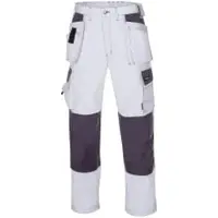 TeXXor Arbeitshose Canvas Panama, Herren, Bundhose, weiß-grau, Größe 54