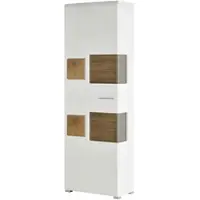 Möbel Kraft Vitrine ¦ weiß ¦ Maße (cm): B: 65 H: 205 T: 37.0