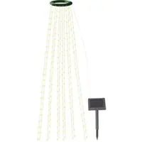 Lunartec Solar-Tannenbaum-Überwurf-Lichterkette, 12 Girlanden, 300 LEDs, IP44