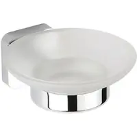 BRILLANTBAD BASI Seifenablage mit Glasschale Messing Glas Chrom poliert 110x52x129 mm für Bad & Küche >> zum Bohren
