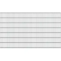 Wellker Doppelstabmattenzaun zum Einbetonieren Rundum-sorglos-Paket Anthrazit Komplettset, Abdeckleiste, 1430 mm,2 Ecken,47,5 m,8/6/8 mm