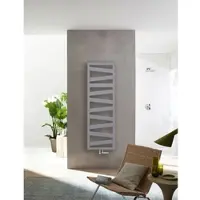 Zehnder Design-Heizkörper Ribbon RB-130-060, 1340x30x600 mm, Light Jeans, montagefertig mit Wandkonsolen