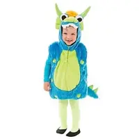 Buttinette Monsterweste für Kinder, türkis/grün