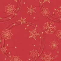Duni Klassik Serviette 40x40cm 1/4F. Star Shine Red