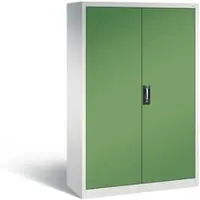 C+P Werkzeugschrank mit Drehtüren, 6 Böden, 6 Schübe, H1950xB1200xT500mm, Lichtgrau/Resedagrün
