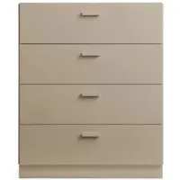 String - Relief Kommode mit Sockel, breit, 82 x 41 x 92,2 cm, beige