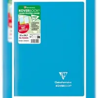 Clairefontaine 10x Koverbook, Heft A4, 48 Blatt 90g, französische Lineatur Seyès, Einband aus opakem Polypropylen, 100% recycelt - Blau 971412C