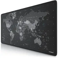 Titanwolf Gaming Mauspad XXL, glattes Stoffgewebe, Speed Mousepad, 900 x 400mm große Fläche, Globus