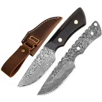 Muxel Klein, handlich, schick- Das Vielseitige Outdoormesser Set, Hackmesser und Fleischmesser für Küche und Abenteuer mit Lederscheide