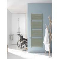 Zehnder Design-Heizkörper Toga Austausch, RAL 9010, 1.148 x 35 x 500 mm, wahlweise rechts oder links, Anschlussmaße passend auf alte DIN-, Guss- oder Plattenheizkörper mit Nabenabstand 500/900 mm