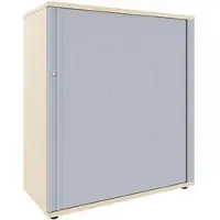 Fm Büromöbel Querrollladenschrank 3 OH 100 cm braun, 100x113.3x44.2 cm