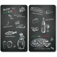 Kesper Multi-Glasschneideplatte, 2er Pack, Motiv: Ristorante