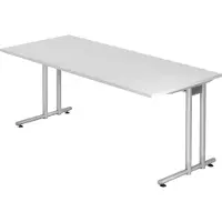 Bümö Schreibtisch Serie-N - Nachbildung: Weiß, Größe: 180 x 80 cm
