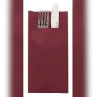 Sovie HORECA Besteckserviette Bordeaux aus Linclass Airlaid 40 x 40 cm, 75 Stück