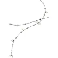 Engelsrufer Lange Kette "Liljoy Kreise Herzen", bunt (silberfarben, weiß), Halsketten, Damen, Silber 925 (Sterlingsilber), L: 80 B: 1,4mm, Lange Kette, Made in Germany - mit Perle (synth.), B:1,4mm