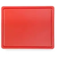 Hendi 4x Schneidbretter HACCP Gastronorm 1/2 - für Fleisch - Farbe: rot 265x325x(H)12 mm