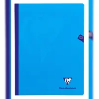 Clairefontaine 5x Notizbuch Mimesys, Fadenbindung, 24x32 cm, 96 Blatt 90g, französische Lineatur Seyès, Einband aus Polypropylen - Blau 329341C