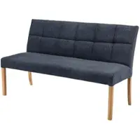 Woodford Esszimmerbank mit Steppung Dakota , blau , Maße (cm): B: 150 H: 89 T: 64.0