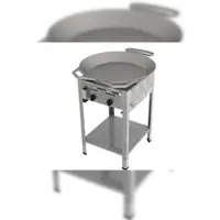 ChattenGlut Hockerkocher HK3000E 2-flammig 9 KW mit Ø 65 cm Eisengusspfanne