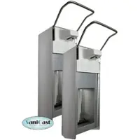 BODY PRODUCTS 2 Seifenspender Alu 1000 ml Euronorm - kurzer Hebel - Alufront - Edelstahlpumpe