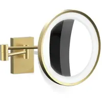 DECOR WALTHER Make-up Spiegel BS 40 LED Matt Gold (7x Vergrößerung)