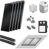 WOLF-Garten WOLF Solaranlage mit 5 Stk. TopSon F3-1 Kollektoren, SM1-2 Regelung und Zubehör zur solaren Nachrüstung - 2486517W13