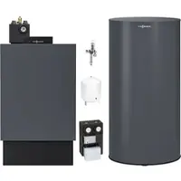 Viessmann Öl-Brennwert-Paket Vitoladens 300-C 23,6 kW modulierend mit Regelung Vitotronic 200, Mischermodul und 160l Speicher nebengestellt - Z022464