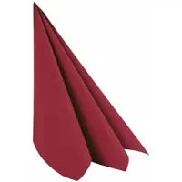 VEPATIM 100x Servietten Airlaid 40x40cm 1/4 -Falz stoffähnlich hochwertig bordeaux
