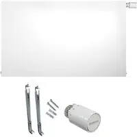 Buderus Ventil-Heizkörper Logatrend VCM-Plan.2 H 300 L 1600 Typ 33 - 1724/1085 Watt - Set mit Thermostatkopf