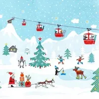 Home Fashion , Ski Resort, Lunch-Servietten aufgefaltetes Maß 33 cm x 33 cm, im Viertelfalz, 20 Stück pro Pack, 12 Pack pro Karton